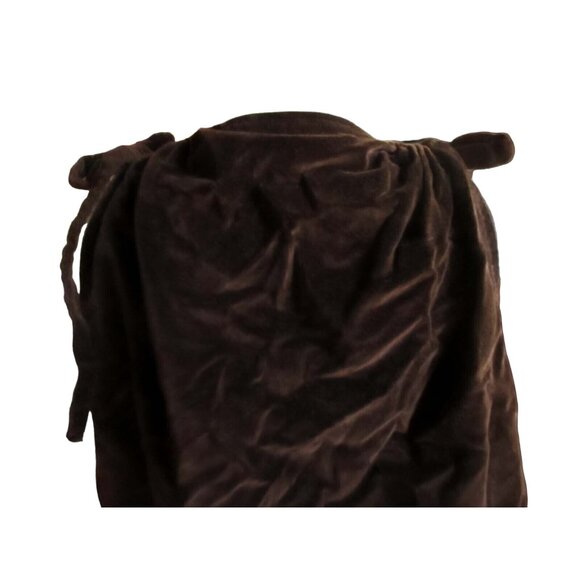 Medium 1OF1 True Vintage 60's Brown Velvet Sleeveless Tunic With Tie Shoulders - Picture 3 of 5
